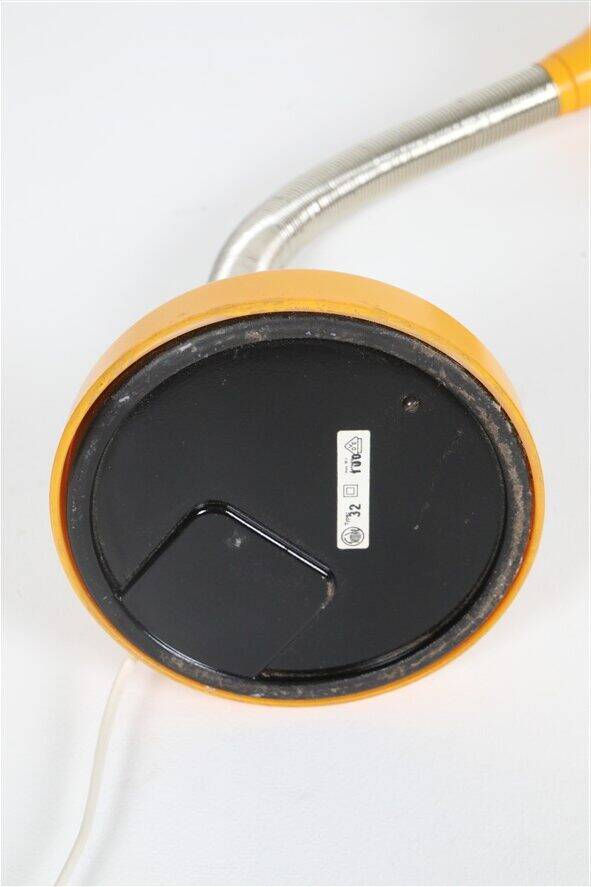 Temde / Eva Renée Nele "Type 32" / "Cobra" desk lamp / table lamp / Space Age / Mid Century Modern Design / orange / 1960s / 1970s
