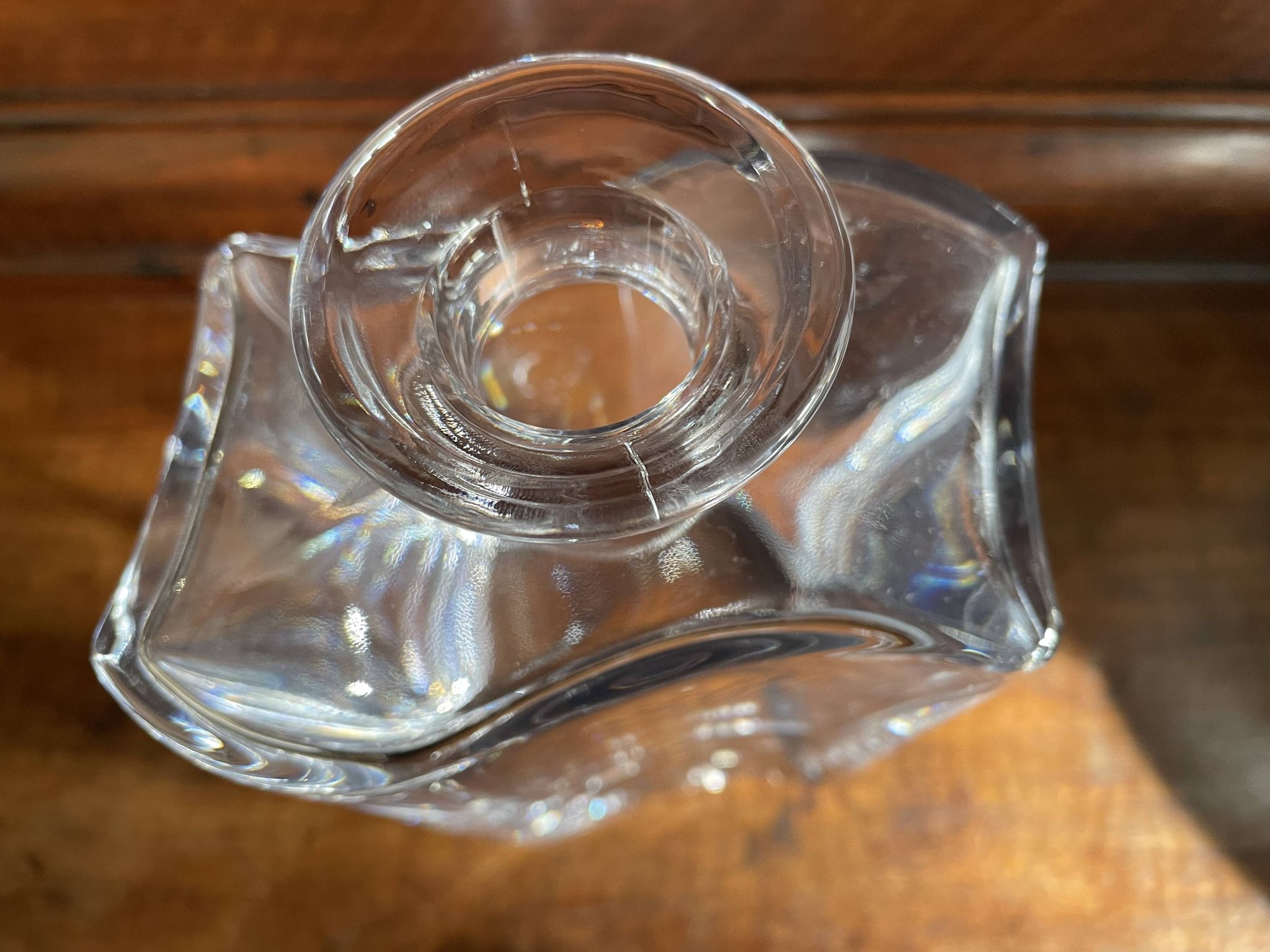 Carafe à whisky en cristal galbé