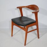 Armchair with Leather and Teak by ERIK KIRKEGAARD 1960s