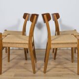 Mid Century Dining Chairs CH23  by Hans J. Wegner for Carl Hansen & Søn, Set of 4