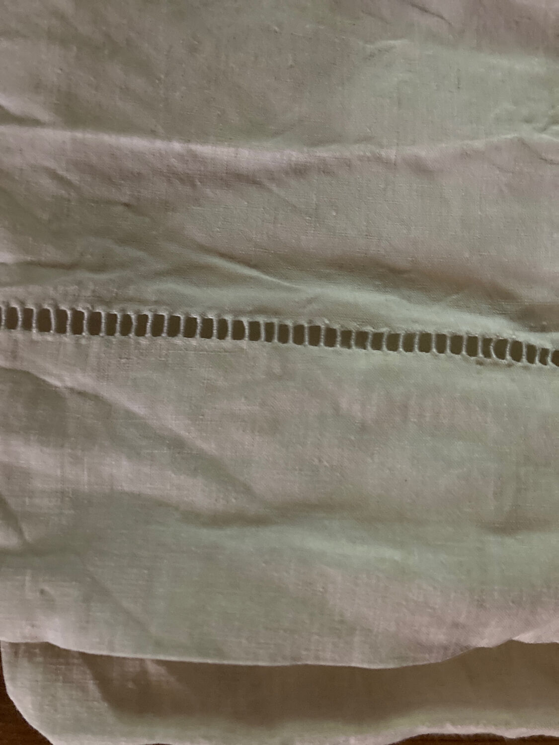 Linen sheet and unbleached cotton