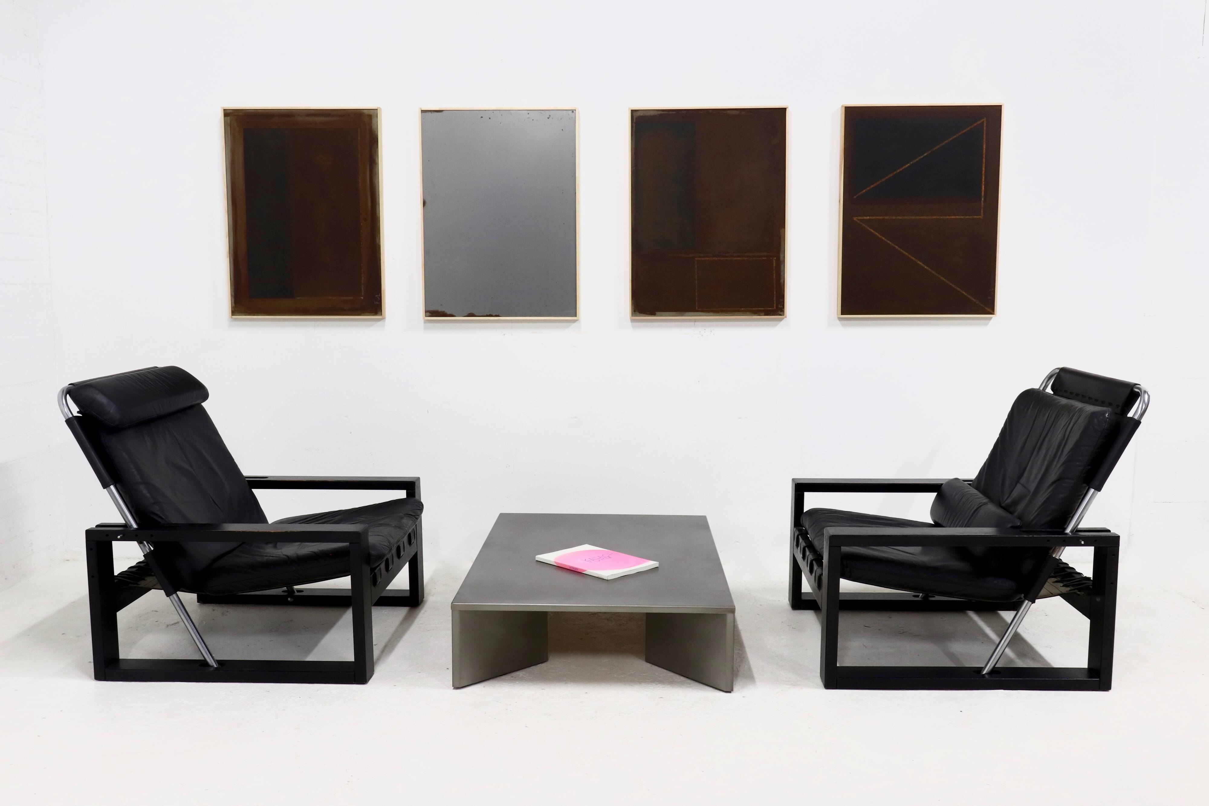 Brutalist Adjustable Lounge Chair by Sonja Wasseur 1970s