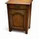 Small antique jam cupboard in solid oak, with one door and one drawer.