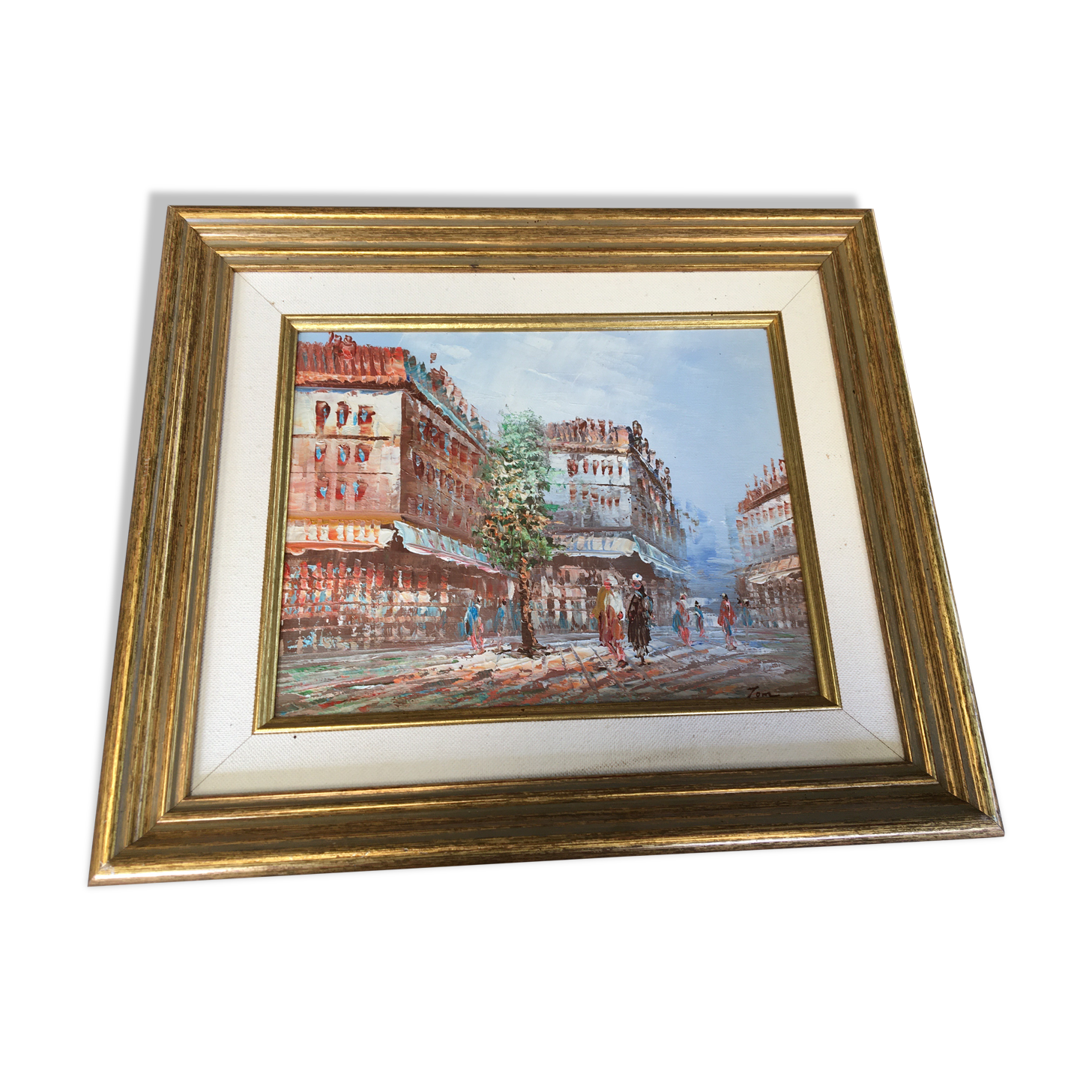Tableau peinture signée Tom