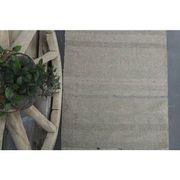 1970s Vintage Turkish Oushak Handmade Wool Cotton Gray Runner Rug 86x332