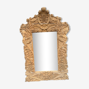 Miroir hauteur 225 cm en bois sculpté