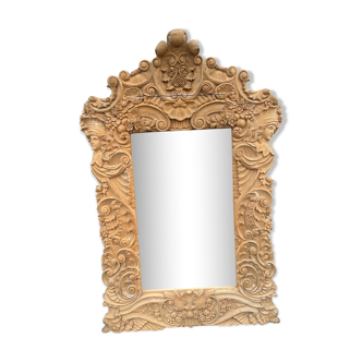 Miroir hauteur 225 cm en bois sculpté