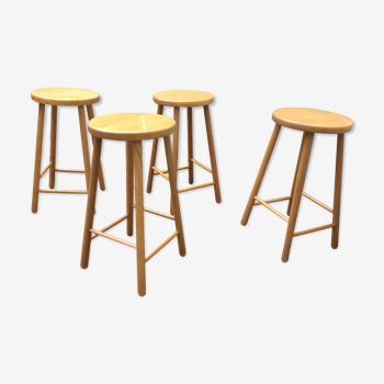 4 stools in pine