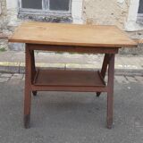 Drawing table wood and vintage metal