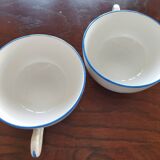 Two Salins earthenware lunch cups
