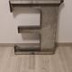 Lettre "E" vintage en zinc