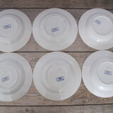 6 hollow plates in iron earth from Digoin Sarreguemines.
