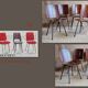Set 4 chaises tonneau baumann bristol années 60/70