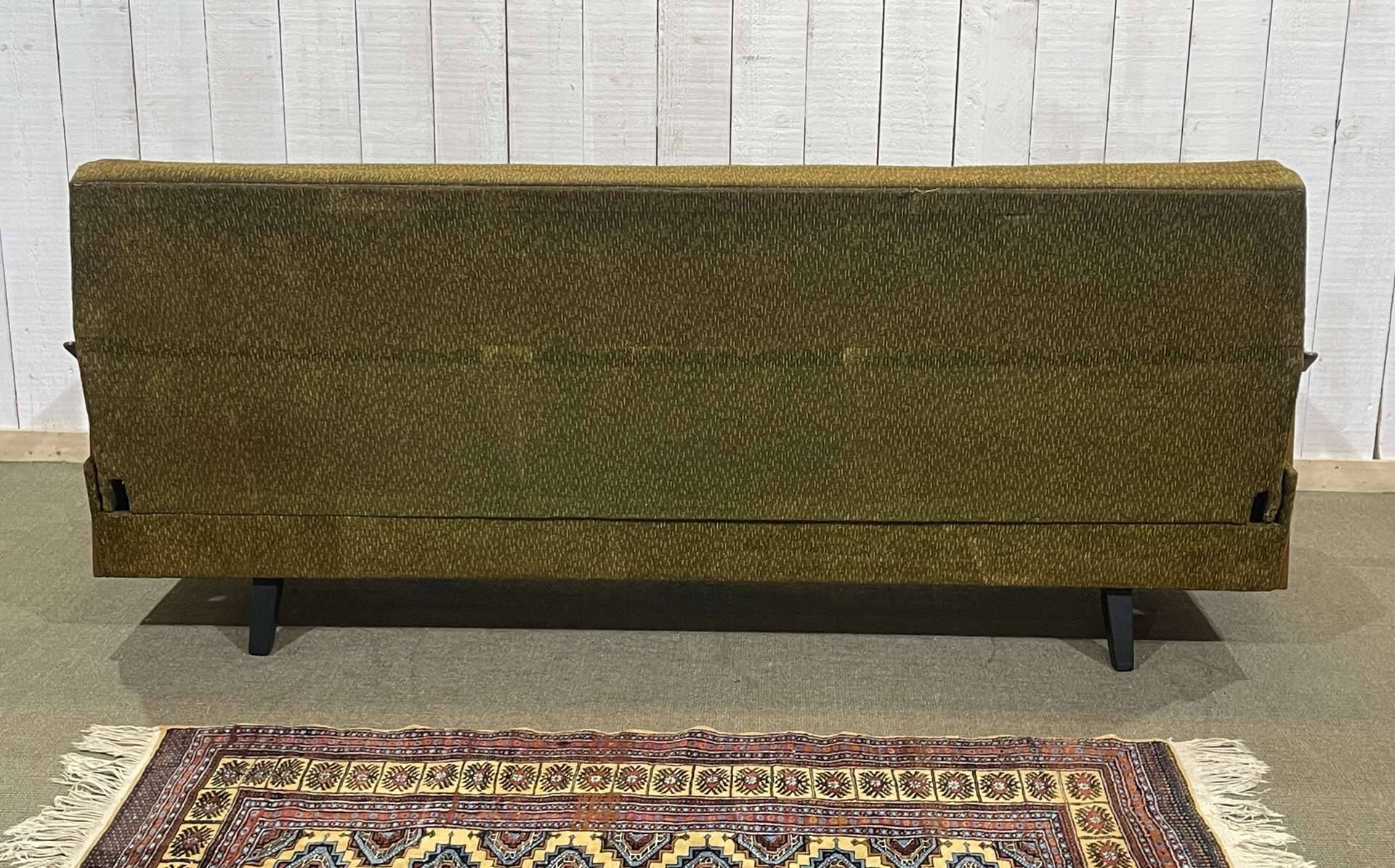 1970s English beech sofa bed