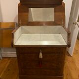 Meuble lavabo en bois et marbre / Commode