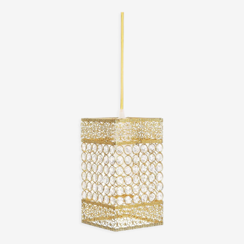 Hanging lamps golden crystal pendant light