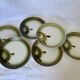 6 fish plates, earthenware from Moulin des Loups in Orchies