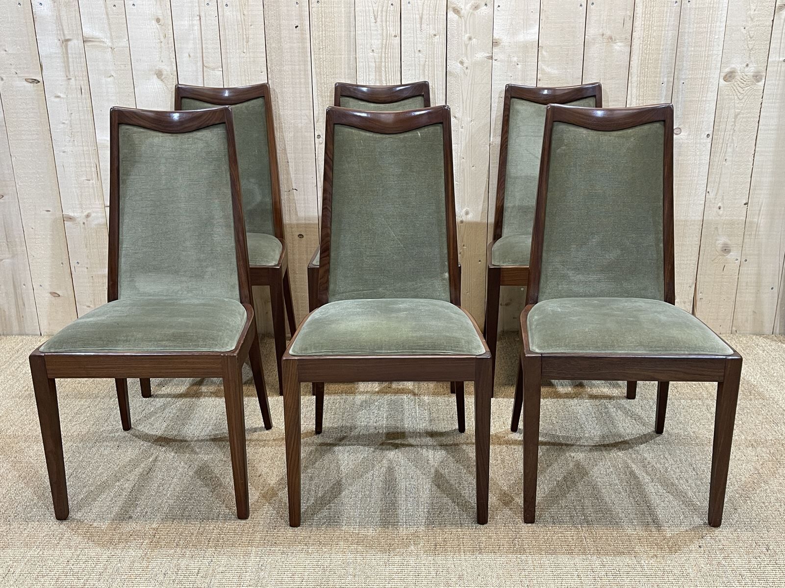 Suite of 6 teak chairs from the brand G-Plan