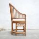 Vintage armchair canned in bamboo