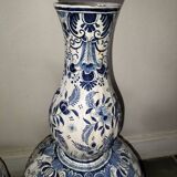 Pair of baluster vases in Delft