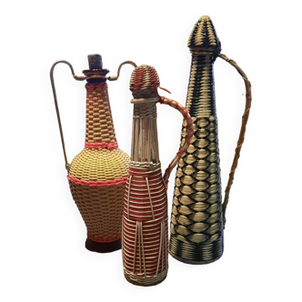 Set of 3 scoubidou bottles