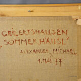 Cottage in Geilertshausen, 1977 – Oil painting by Alexander Michael