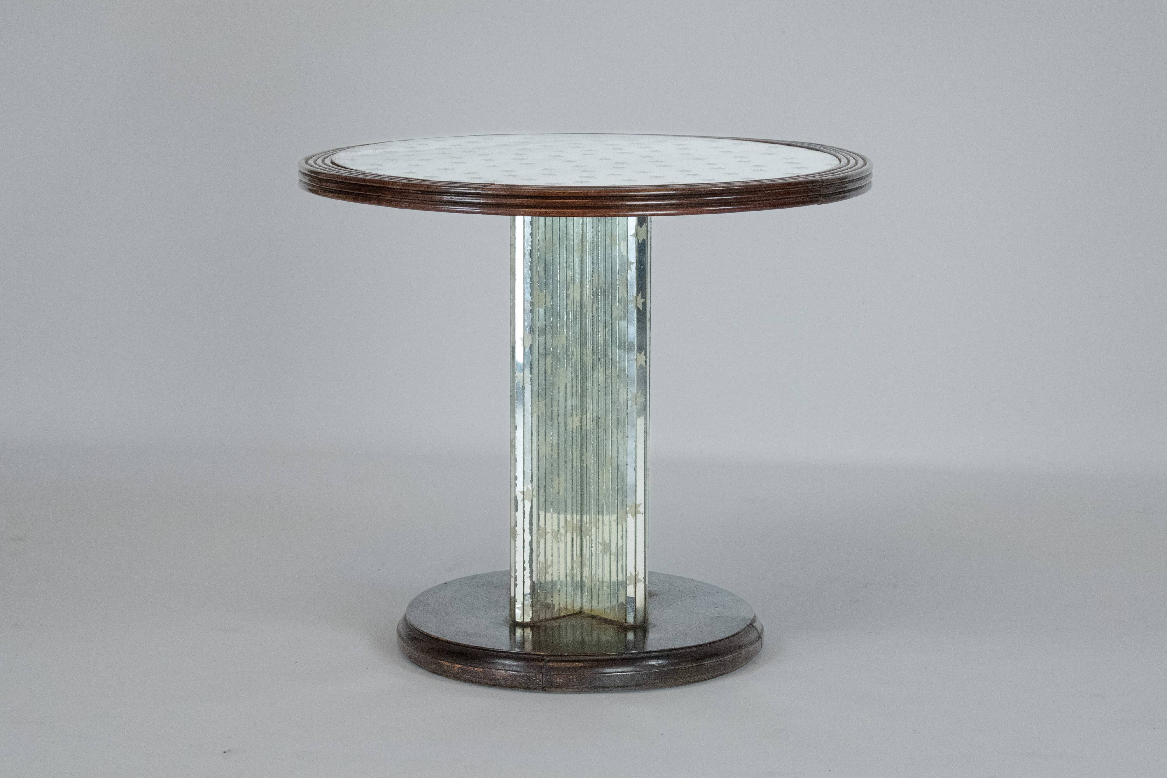 Italian Art Deco mirrored side table from the 1930s