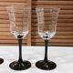 7 flutes and 2 octagonal-shaped wine glasses, Arcoroc Luminarc France
