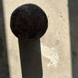 Side table in black petrified wood h:28,5cm d:17cm