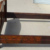 Walnut bed and walnut magnifying glass nineteenth century