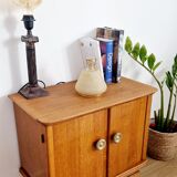 Low sideboard 2 doors art deco oak