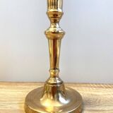 Ancien Bougeoir Chandelier Flambeau Époque XIXe Siècle Bronze Doré
