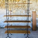 Wall system has 6 Scandinavian modular shelves