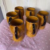 Vintage orange mugs 70s