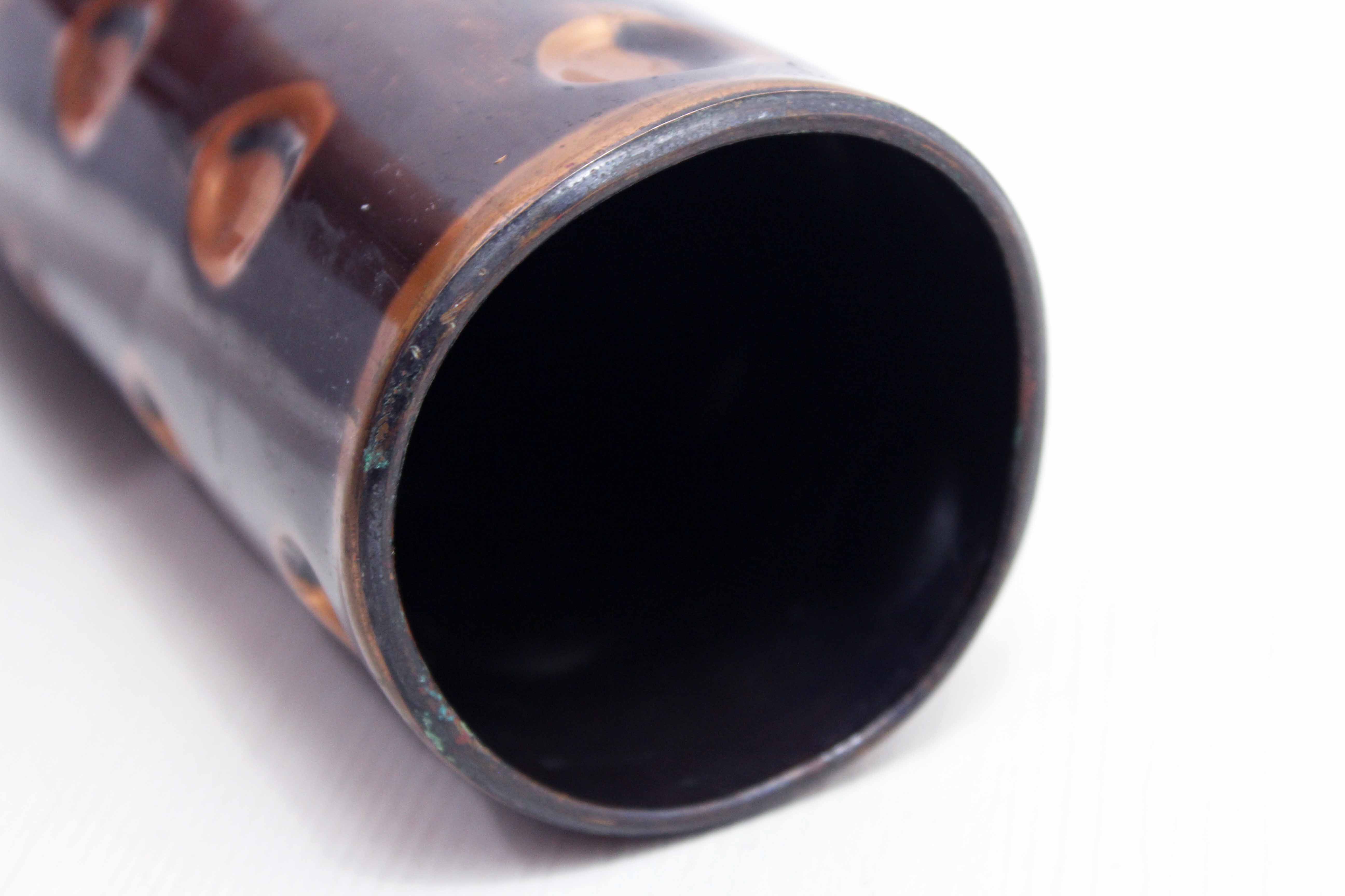 Brutalist copper vase