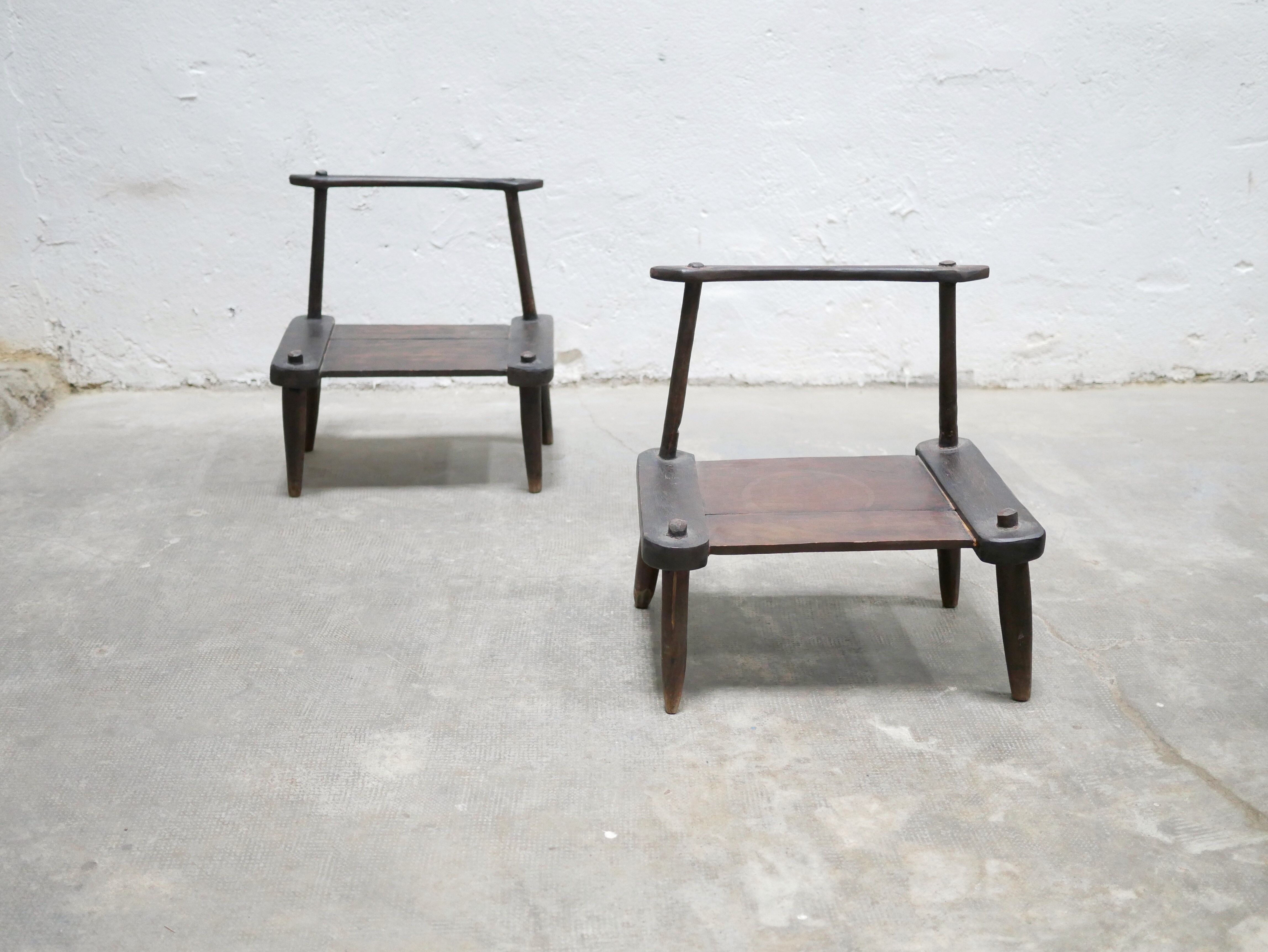 Ancient brutalist African chair
