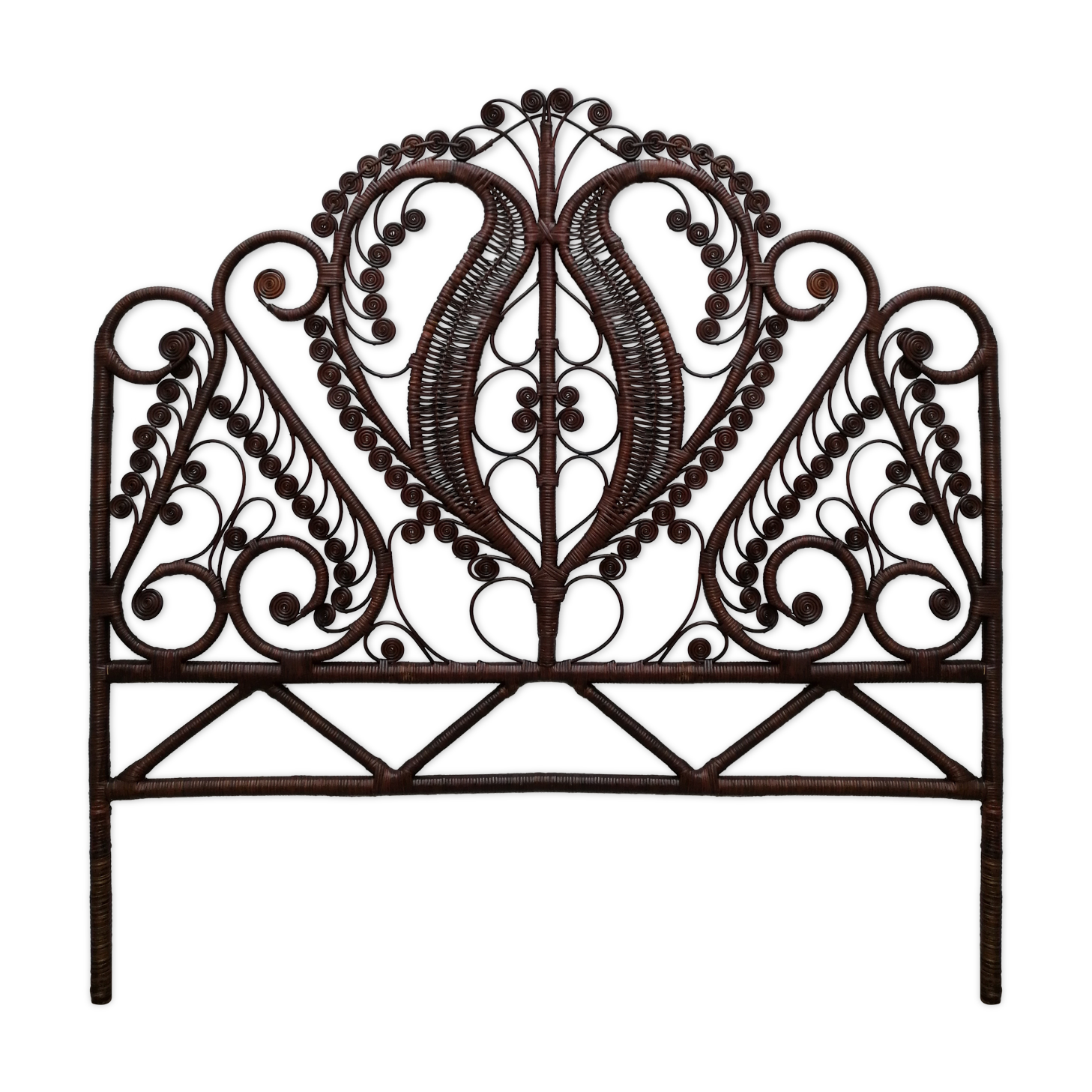 2-seater rattan bedhead