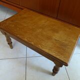 Old brutalist wood stool