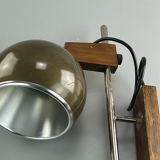 60s 70s lamp fixture wall sconce temde lighten teak space age design