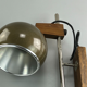 60s 70s lamp fixture wall sconce temde lighten teak space age design