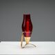 Gunnar Ander candleholder in brass, glass and rattan for Ystad Metall