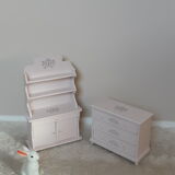 Set of 2 chests of drawers old dolls redesigned