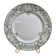 Antique ironstone plate from Creil and Montereau, Compiègne green model.