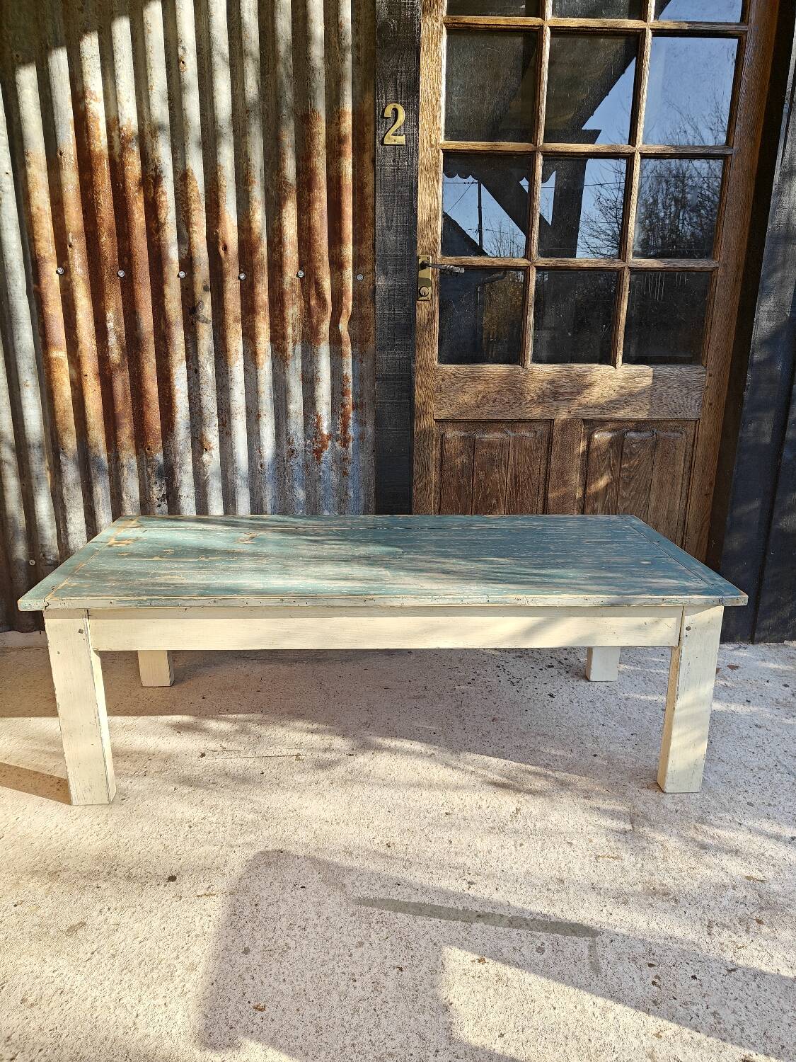 Patinated country coffee table