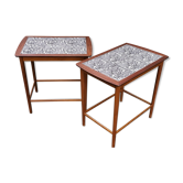 Two magnificent Scandinavian teak and earthenware 60s services