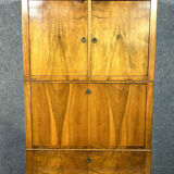 Secretary guillotine era Louis Philippe Charles X in blond walnut circa 1830