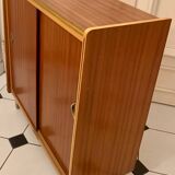 Vintage shoe cabinet with compass feet