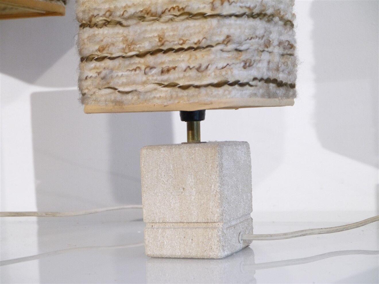 Pair of vintage stone lamps 1970
