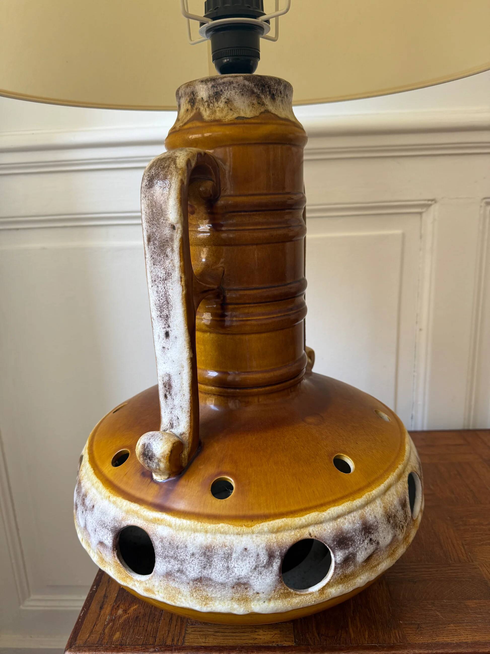 Ceramic sun lamp – Fat Lava Mid century - 60s/70s