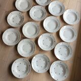 Set of 16 opaque porcelain hollow plates Badonviller